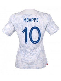 Francuska Kylian Mbappe #10 Zenski Gostujuci Dres SP 2022 Kratak Rukavima